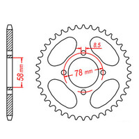 MTX 815 STEEL REAR SPROCKET 520 PITCH 35-TEETH - 11-103-35