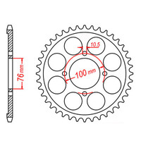 MTX 824 STEEL REAR SPROCKET 530 PITCH 40-TEETH - 11-21A-40