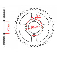 MTX 832 STEEL REAR SPROCKET 420 PITCH 48-TEETH - 11-492-48