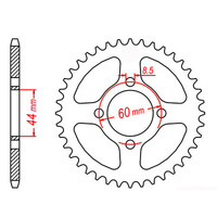 MTX 833 STEEL REAR SPROCKET 428 PITCH 54-TEETH - 11-5FC-54