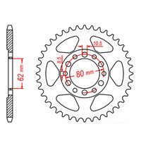 MTX 1842 STEEL REAR SPROCKET 428 PITCH 45-TEETH - 11-248-45