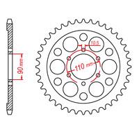 MTX 858 STEEL REAR SPROCKET 630 PITCH 35-TEETH - 11-5A8-35