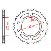 MTX 855 STEEL REAR SPROCKET 520 PITCH 47-TEETH - 11-1M1-47