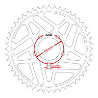 MTX 264 STEEL REAR SPROCKET 428 PITCH 48-TEETH - 11-Y2P-48