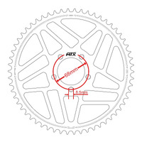 MTX 264 STEEL REAR SPROCKET 428 PITCH 58-TEETH - 11-Y2P-58