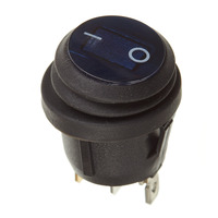 WHITES 12V ROCKER SWITCH ON-OFF WATERPROOF ROUND - BLUE
