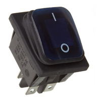 WHITES 12V ROCKER SWITCH ON-OFF WATERPROOF 30x22 RECTANGLE - BLUE