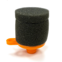 Twin Air Dry Breather Filter w/Intake - 10mm Single Stage foam (for venting Crankcases, etc)
