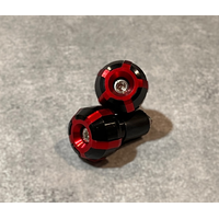 TECNIKO SHORT BAR ENDS BLACK RED (PAIR)