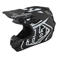 TROY LEE DESIGNS 22 SE4 GP YOUTH HELMET OVERLOAD CAMO BLACK GREY