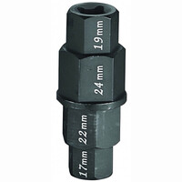 WHITES 4-IN-1 HEX AXLE TOOL 17/19/22/24MM - CHROMOLY