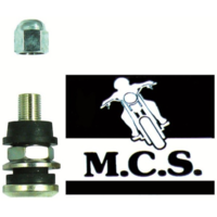 MOTORCYCLE SPECIALTIES TUBELESS VALVE STEM CHROME 10MM SHANK