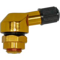 MOTORCYCLE SPECIALTIES ALLOY RIGHT ANGLE 10mm VALVE STEM - GOLD