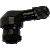 MOTORCYCLE SPECIALTIES ALLOY RIGHT ANGLE 10mm VALVE STEM - BLACK