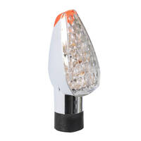 WHITES LED ROADHAWK MK3 FLASHER - CHROME