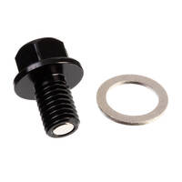 WHITES MAGNETIC SUMP PLUG M10 x 15 x 1.50 - BLACK