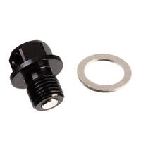 WHITES MAGNETIC SUMP PLUG M12 x 12 x 1.25 - BLACK