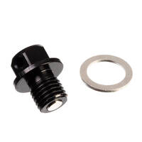 WHITES MAGNETIC SUMP PLUG M12 x 12 x 1.50 - BLACK