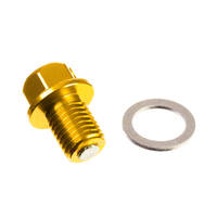 WHITES MAGNETIC SUMP PLUG M12 x 15 x 1.50 - GOLD