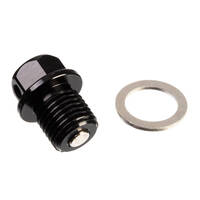 WHITES MAGNETIC SUMP PLUG M14 x 14 x 1.50 - BLACK