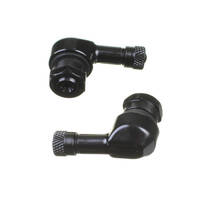 WHITES 90 DEGREE ALLOY VALVE 11.3MM - BLACK (PAIR)