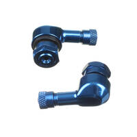 WHITES 90 DEGREE ALLOY VALVE 11.3MM - BLUE (PAIR)