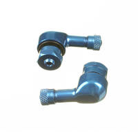 WHITES 90 DEGREE ALLOY VALVE 8.3MM - BLUE (PAIR)