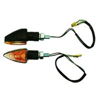 MOTORCYCLE SPECIALTIES MICRO ARROWHEAD INDICATORS CLEAR LENS BLACK - ZIU32