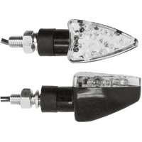 MOTORCYCLE SPECIALTIES MICRO ARROW HEAD LED INDICATORS CLEAR LENS BLACK (PAIR) - ZIU32LED