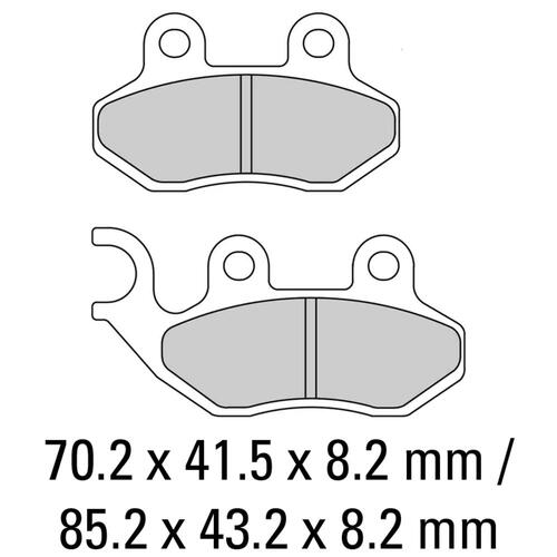 FERODO BRAKE DISC PAD SET - FDB2190 EF ECO FRICTION COMPOUND