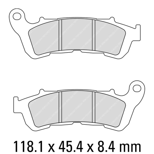 FERODO BRAKE DISC PAD SET - FDB2196 EF NON-SINTERED COMPOUND