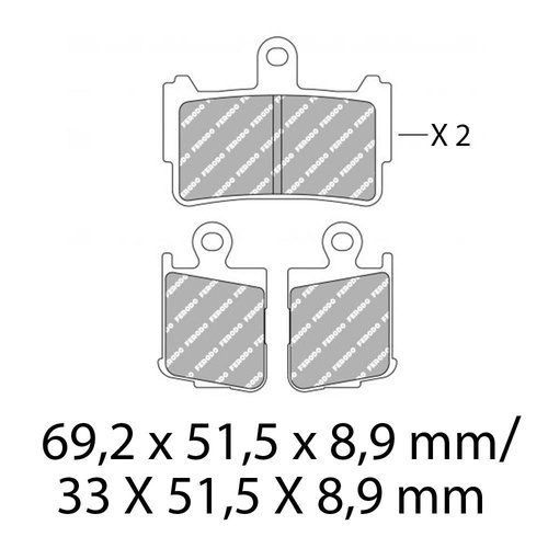 FERODO BRAKE DISC PAD SET - FDB2259 ST SINTERED COMPOUND