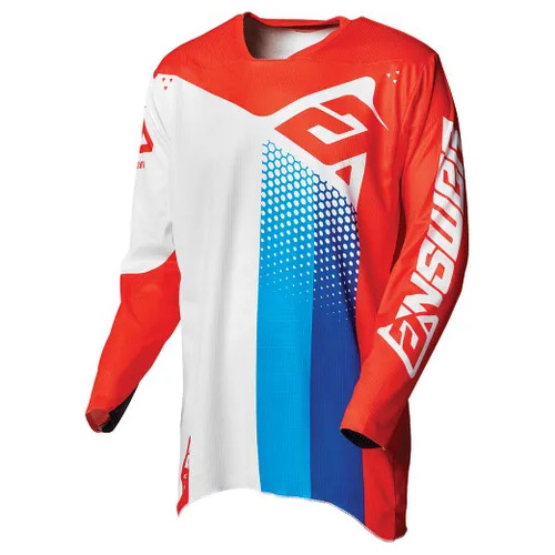 ANSWER PACE ELITE WHITE RED HYPER BLUE JERSEY XXL