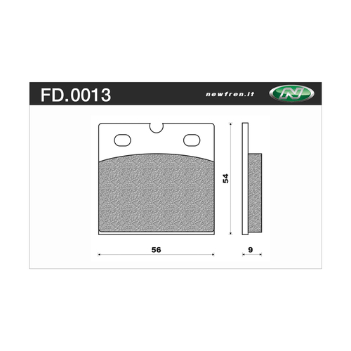 NEWFREN BRAKE PADS - FD0013-BT TOURING ORGANIC   