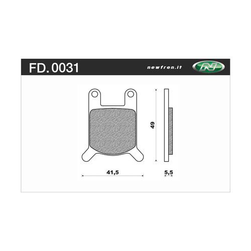 NEWFREN BRAKE PADS - FD0031-BT TOURING ORGANIC   