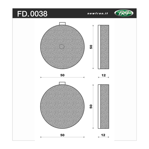 NEWFREN BRAKE PADS - FD0038-BT TOURING ORGANIC   