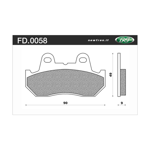 NEWFREN BRAKE PADS - FD0058-BT TOURING ORGANIC   