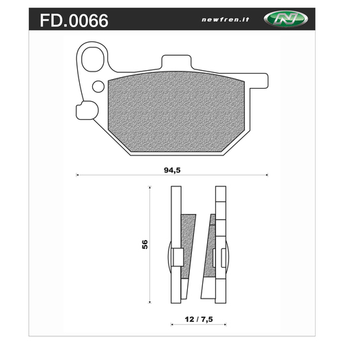 NEWFREN BRAKE PADS - FD0066-BT TOURING ORGANIC   