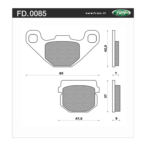 NEWFREN BRAKE PADS - FD0085-BD OFF ROAD DIRT ORGANIC 