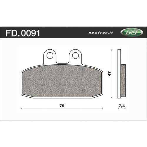 NEWFREN BRAKE PADS - FD0091-BT TOURING ORGANIC   