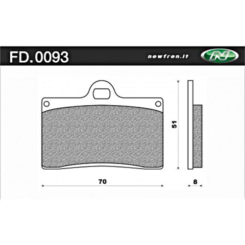 NEWFREN BRAKE PADS - FD0093-SP ROAD TT PRO SINTERED 