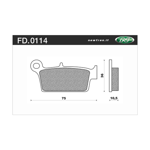 NEWFREN BRAKE PADS - FD0114-BD OFF ROAD DIRT ORGANIC 