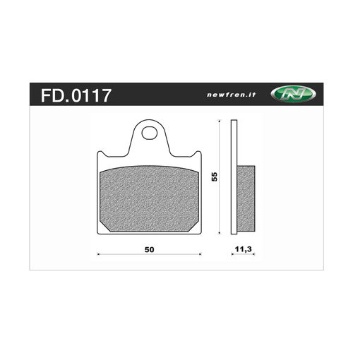 NEWFREN BRAKE PADS - FD0117-BT TOURING ORGANIC