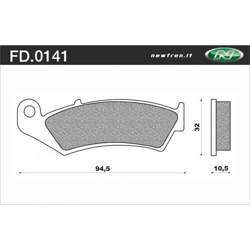 NEWFREN BRAKE PADS - FD0141-BT TOURING ORGANIC   