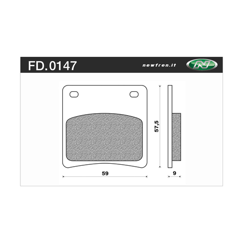 NEWFREN BRAKE PADS - FD0147-BT TOURING ORGANIC   