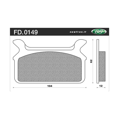 NEWFREN BRAKE PADS - FD0149-BH TOURING H/D ORGANIC  