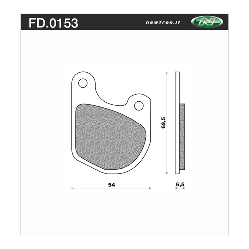 NEWFREN BRAKE PADS - FD0153-BH TOURING H/D ORGANIC  
