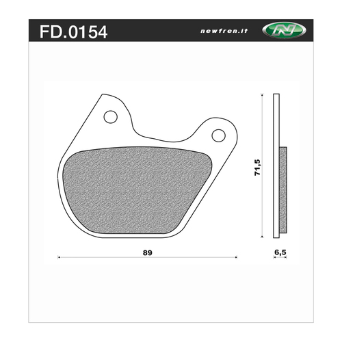 NEWFREN BRAKE PADS - FD0154-BH TOURING H/D ORGANIC  