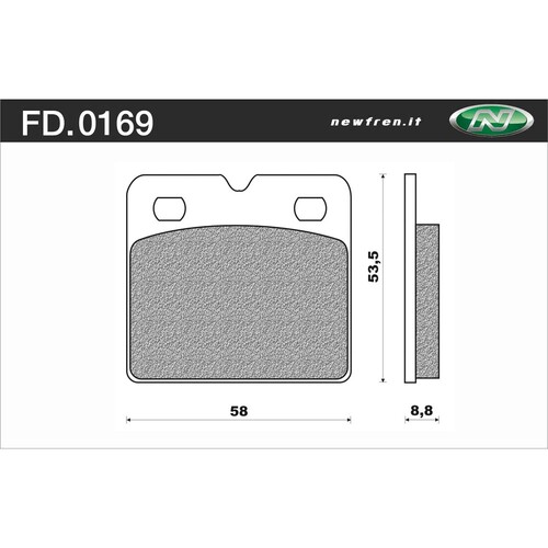 NEWFREN BRAKE PADS - FD0169-BT TOURING ORGANIC   
