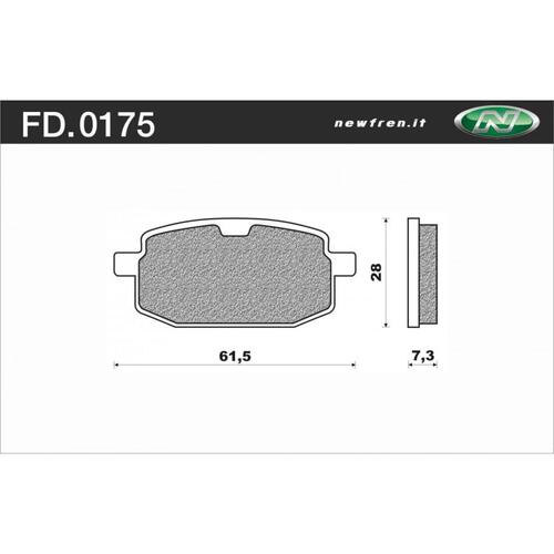 NEWFREN BRAKE PADS - FD0175-BA - SCOOTER ORGANIC  